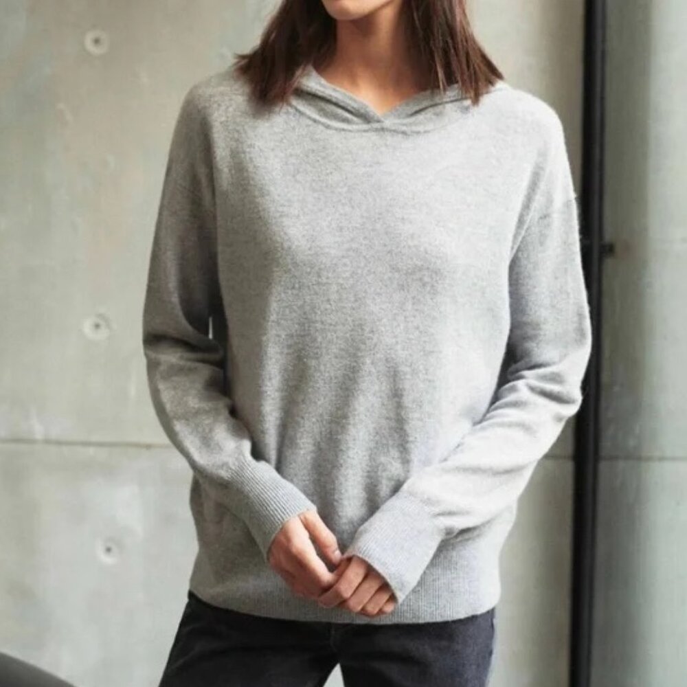 White + Warren Cashmere Heather Grey Hoodie